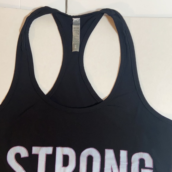 Strong is the new skinny black racer back tank top size small - Picture 3 of 7
